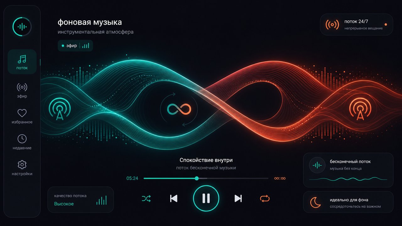 Mubert: непрерывный поток фоновой музыки для стримов и приложений