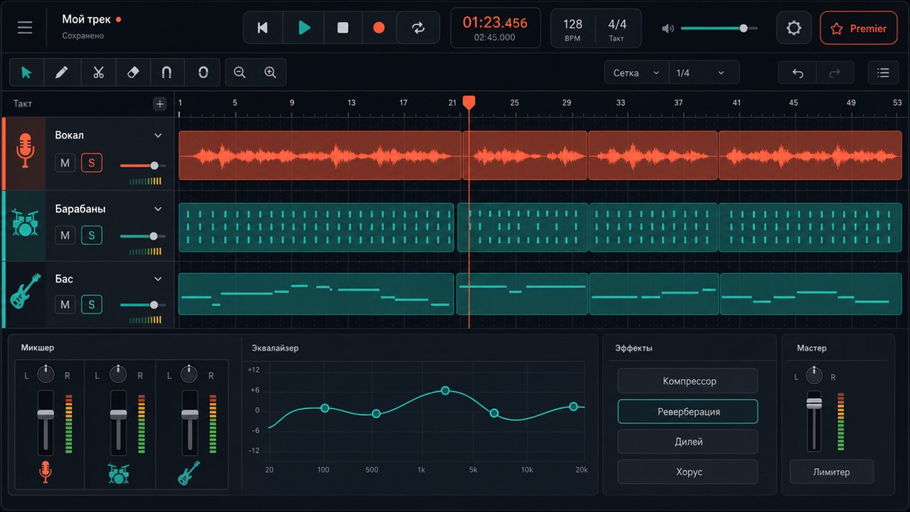 Suno Studio: многодорожечный редактор на тарифе Premier