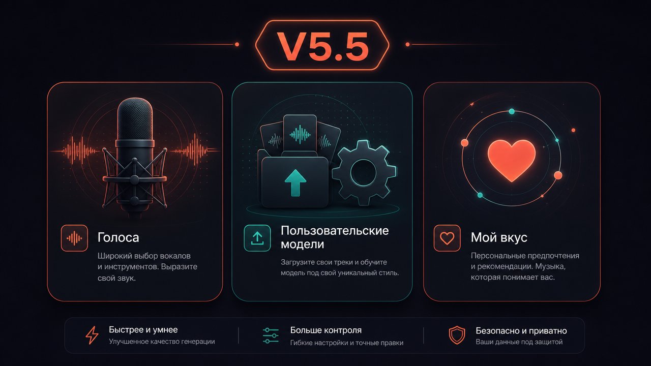 Suno V5.5: пение своим голосом, обучаемые модели и персонализация
